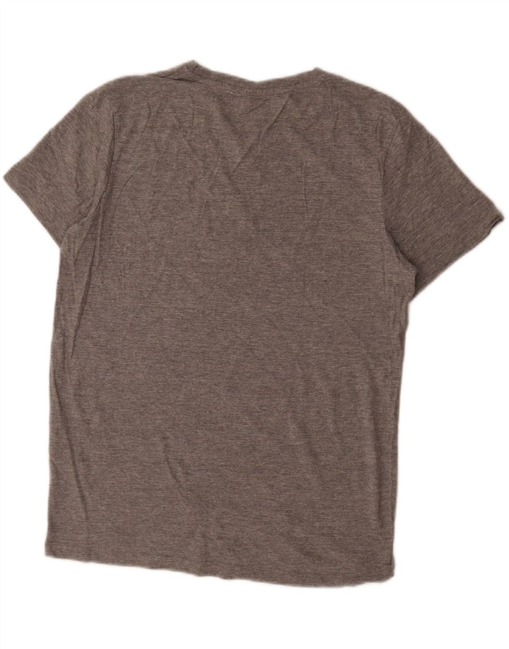 Męska koszulka z grafiką JACK & JONES, średnia szara bawełna
