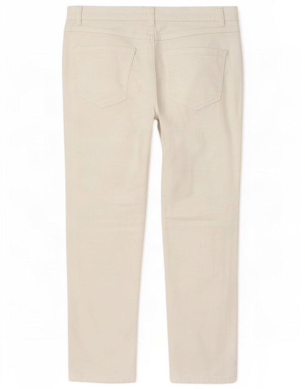 M&Co Womens Straight Jeans UK 18 XL W40 L28 White Cotton