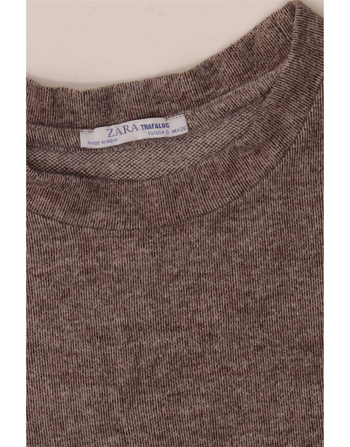 Damska koszulka Zara Trafaluc Oversize z długim rękawem UK 10 Small Brown