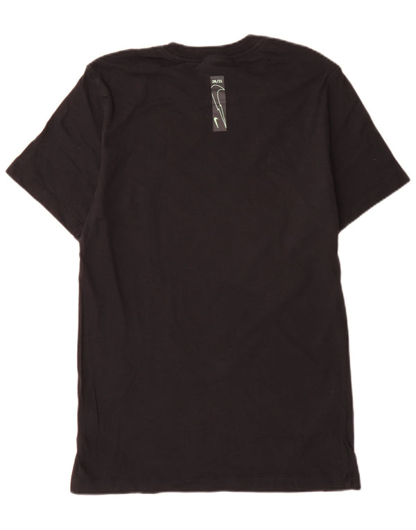 Męski T-shirt z grafiką Nike o standardowym kroju, mały, czarny, bawełniany