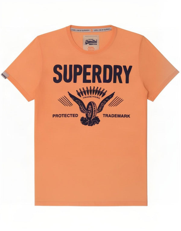 Męski T-shirt Superdry z grafiką, 2XL, pomarańczowy, bawełniany