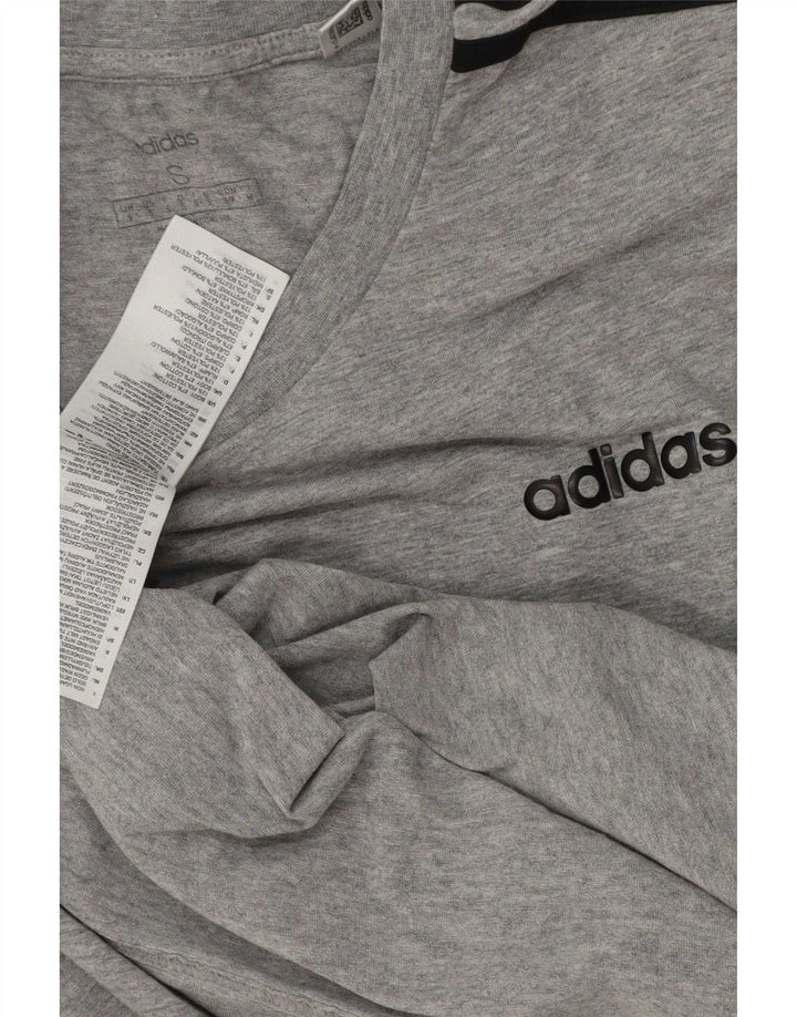 Adidas Męska Koszulka Top Mała Szara Bawełna