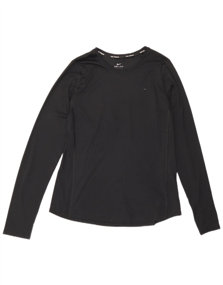 Damska koszulka Nike Dri Fit z długim rękawem, UK 14, duży, czarny poliester