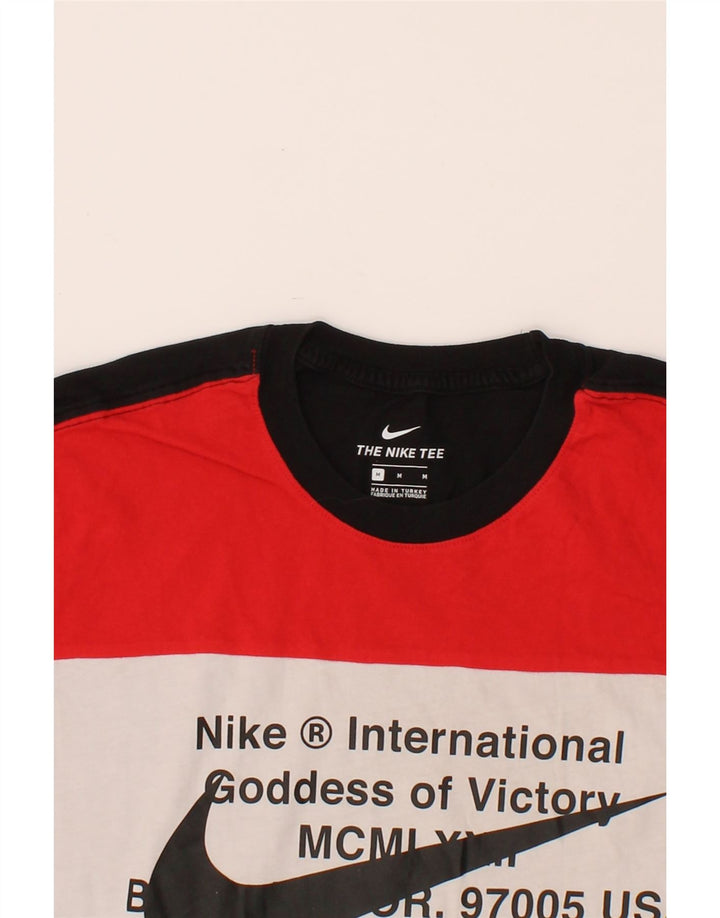 Męski T-shirt NIKE z grafiką, bawełniany, średniej wielkości, w kolorze czarnym