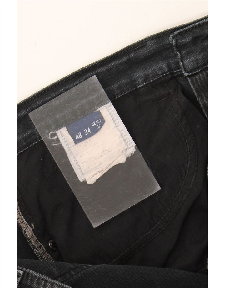 TRUSSARDI Mens Straight Jeans W32 L27 Black Cotton Vintage Trussardi and Second-Hand Trussardi from Messina Hembry 