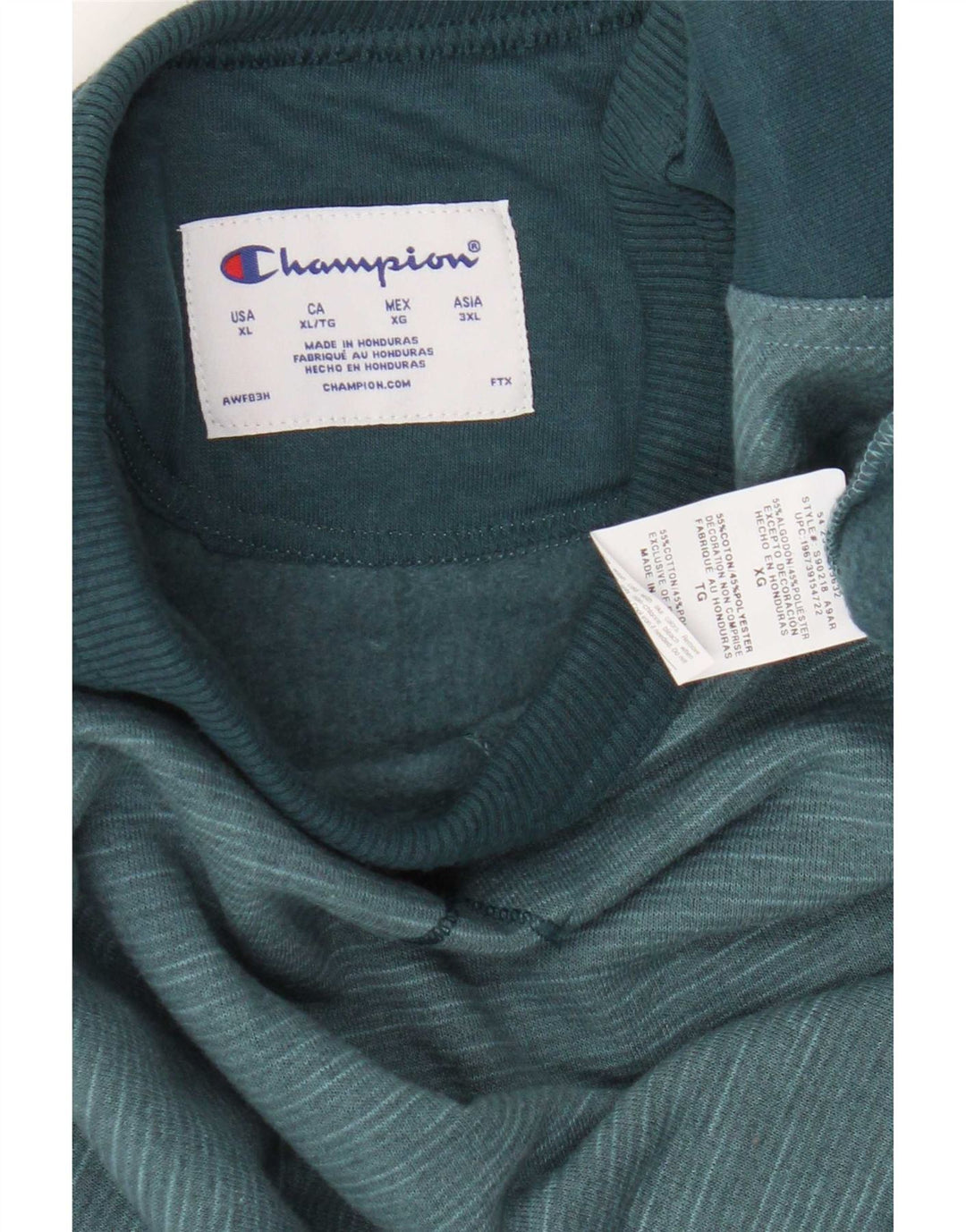 Męska bluza Champion XL, niebieska, z blokami kolorów, bawełniana