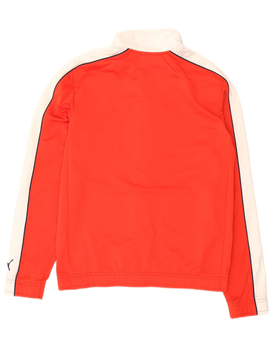 Męska kurtka dresowa PUMA z grafiką, mała, czerwona, poliestrowa z blokami kolorów