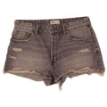 Damskie spodenki jeansowe Zara w trudnej sytuacji EU 42, duże, W32, szara bawełna