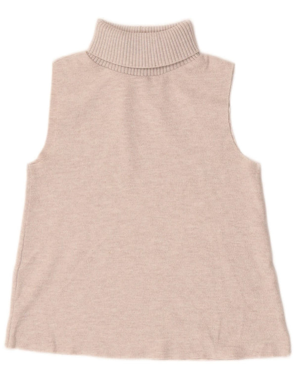 Damski podkoszulek Zara Crop Roll Neck Vest Tank Top UK 8 Small Grey Flecked