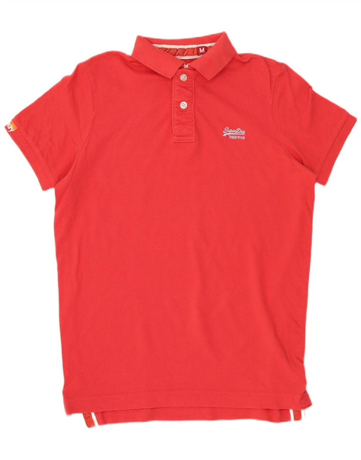 Męska koszulka polo SUPERDRY, średnia czerwona, bawełniana