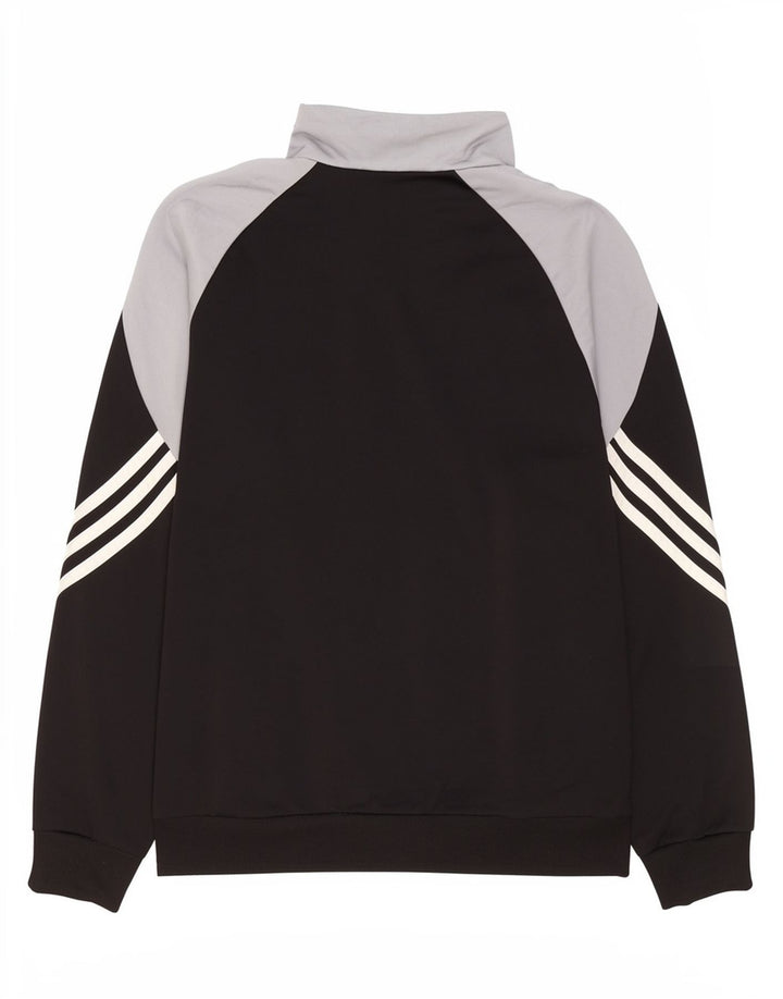 Adidas Chłopięca bluza dresowa Top 13-14 lat XL Czarny poliester z blokami kolorów