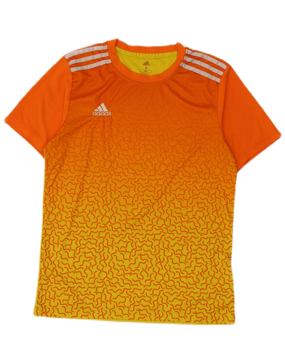 Adidas Męska koszulka Climalite Top, mała, pomarańczowa, z blokami kolorów