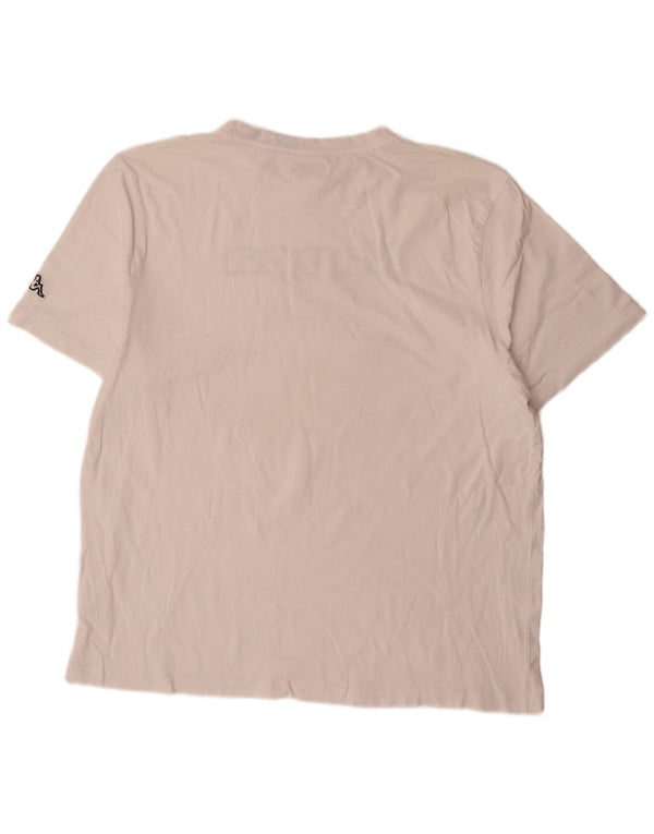 Męski T-shirt z grafiką Kappa Top 2XL Biały