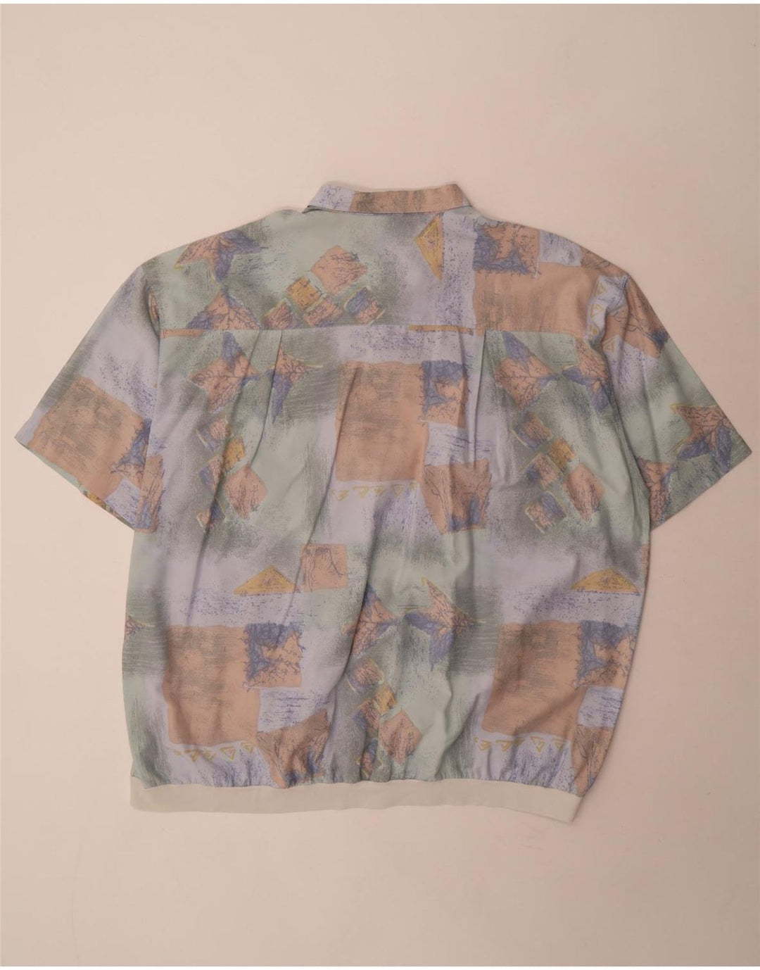 Canda Męska koszula pulowerowa z krótkim rękawem, abstrakcyjnym wzorem, 3XL, wielokolorowa