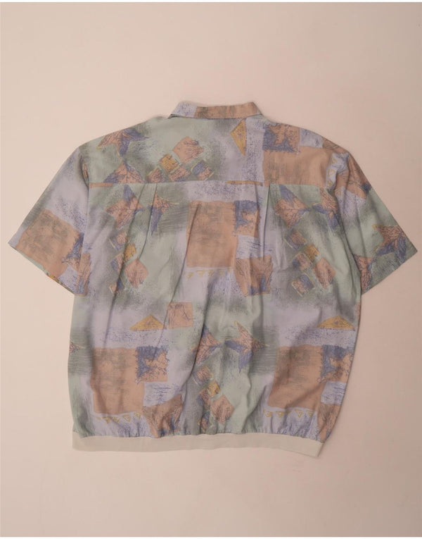 Canda Męska koszula pulowerowa z krótkim rękawem, abstrakcyjnym wzorem, 3XL, wielokolorowa