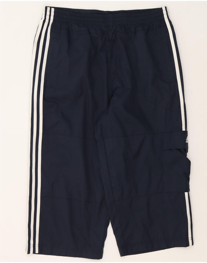 Męskie spodnie dresowe Adidas Cargo Capri, duże, granatowe, z poliestru