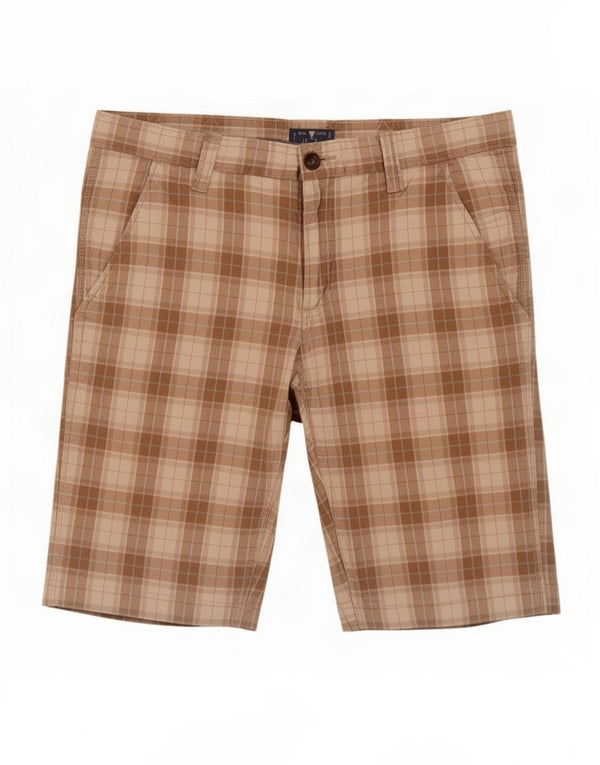 Męskie spodenki chino Hurkett IT 48 Medium W32 w beżową kratkę