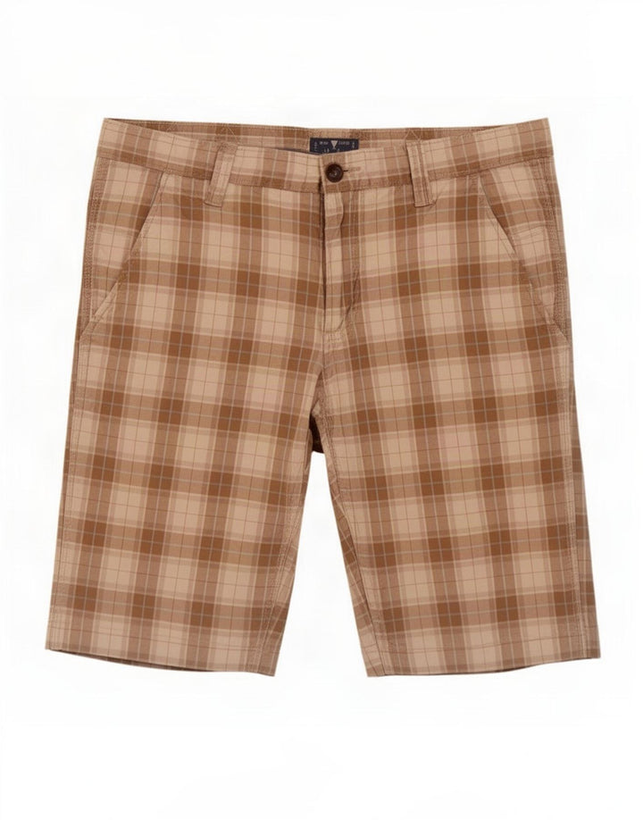 Męskie spodenki chino Hurkett IT 48 Medium W32 w beżową kratkę