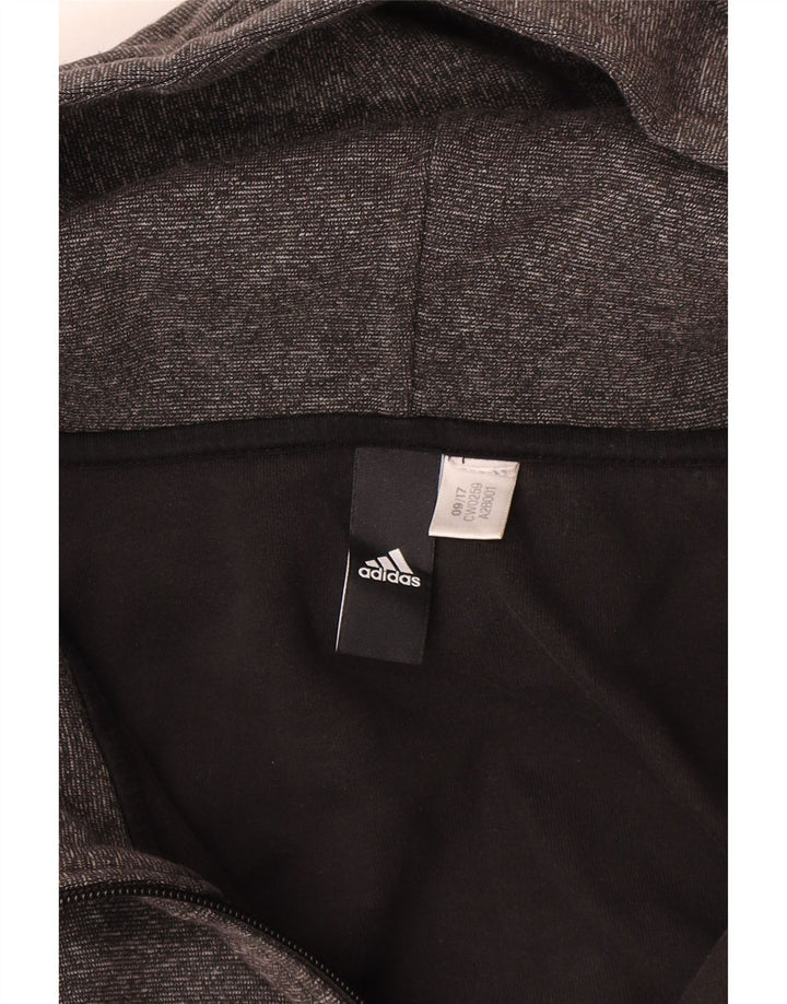 Adidas Męski sweter z kapturem i zamkiem błyskawicznym 2XL w kolorze szarym