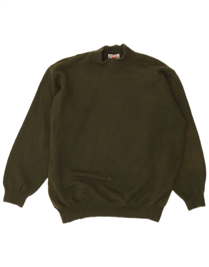 Sweter damski Stefanel z golfem UK 14, duży khaki