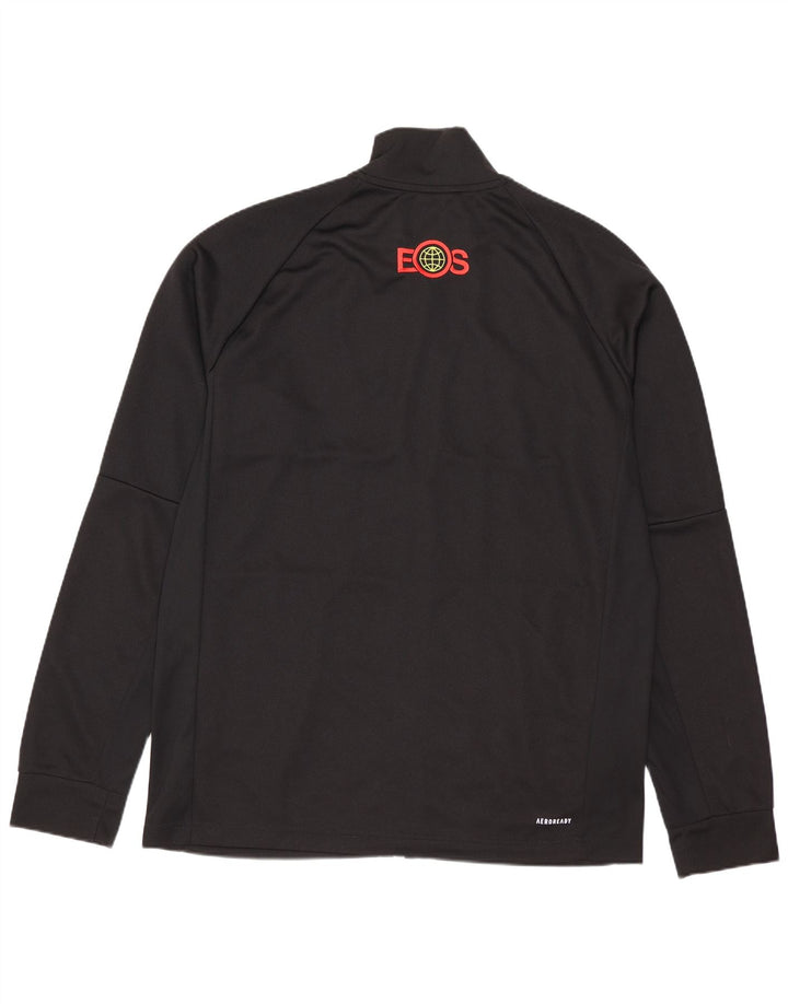 Męska bluza dresowa Aeroready z grafiką ADIDAS, duża, czarna, poliestrowa