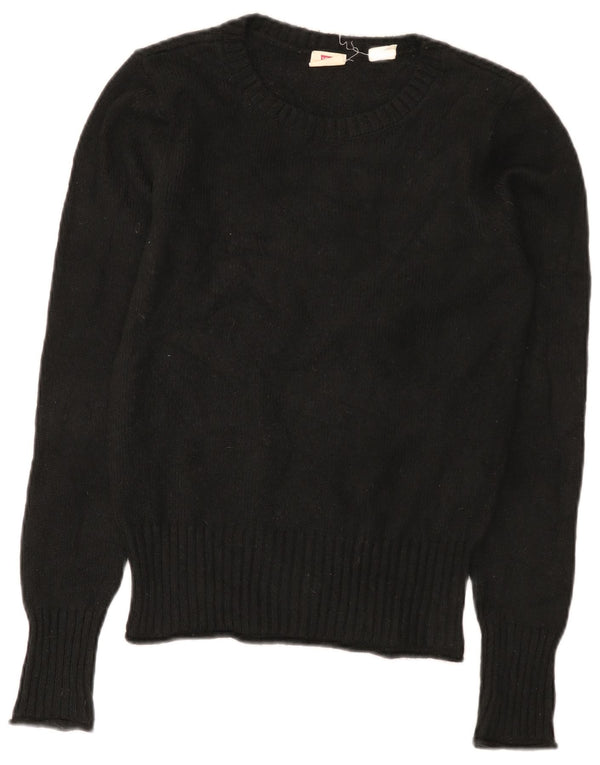 Damski sweter Levi's z dekoltem w łódkę UK 10, mały, czarny poliamid