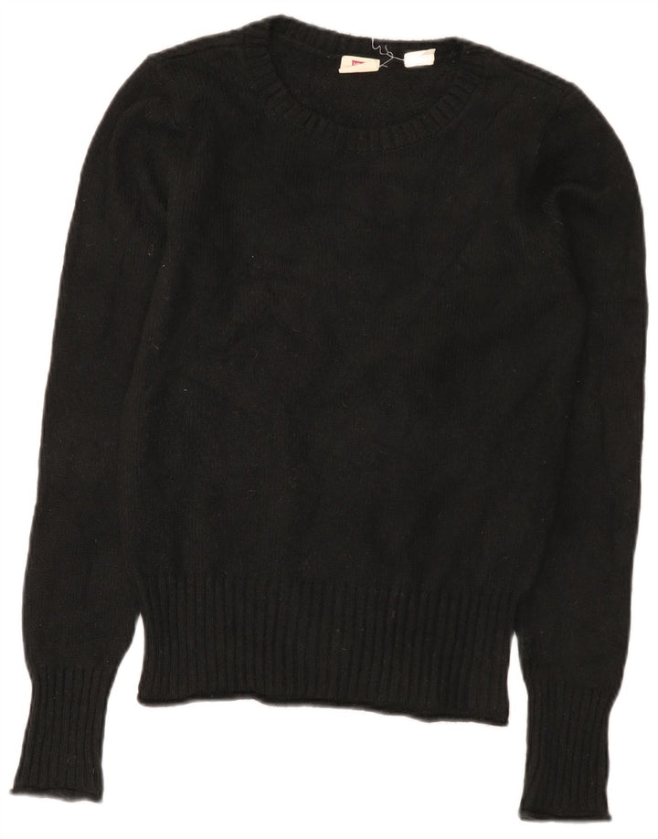 Damski sweter Levi's z dekoltem w łódkę UK 10, mały, czarny poliamid