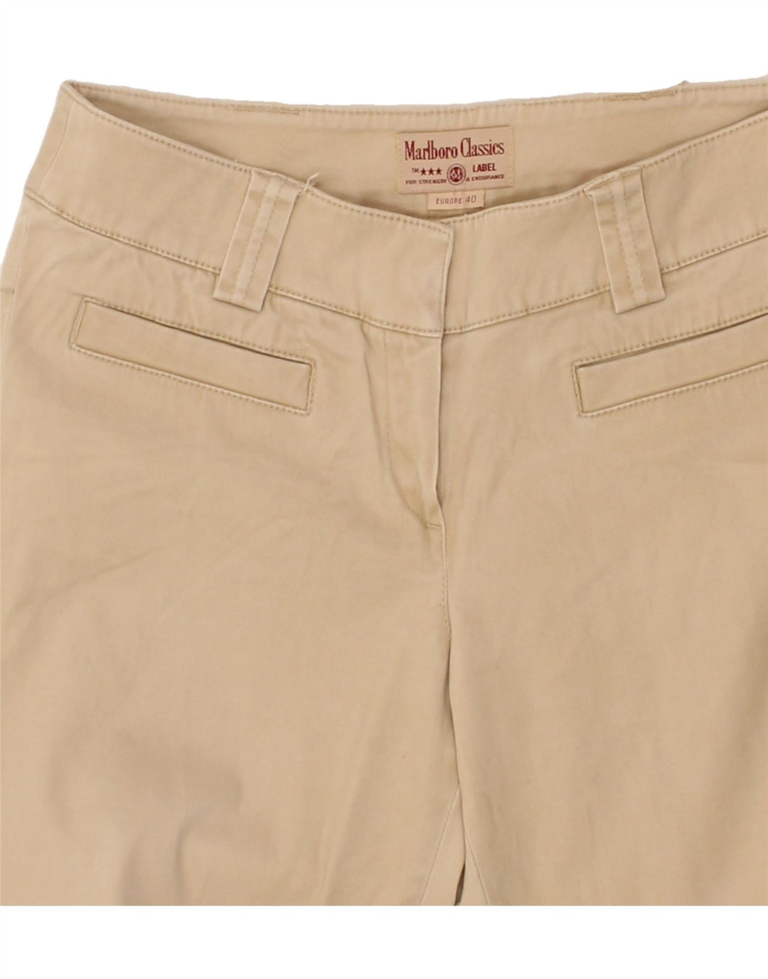 MARLBORO CLASSICS Womens Slim Casual Trousers EU 40 Medium W28 L30  Beige Vintage Marlboro Classics and Second-Hand Marlboro Classics from Messina Hembry 