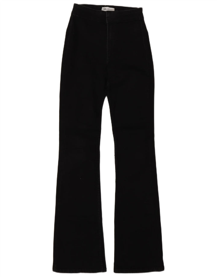 Damskie jeansy rozkloszowane Zara EU 34 2XS W24 L33 Czarne