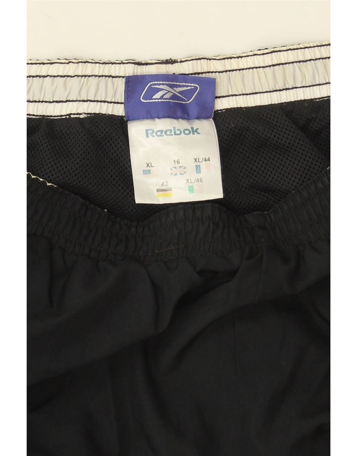 Damskie spodnie dresowe Reebok Capri UK 16, duże, czarne, poliestrowe