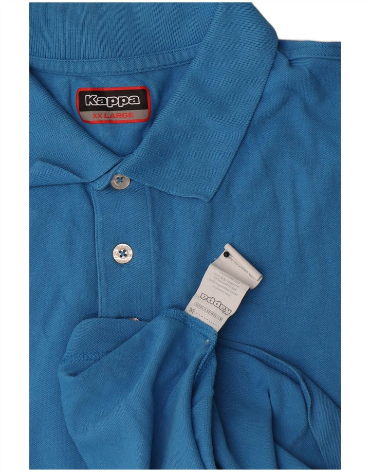 Męska koszulka polo Kappa 2XL, niebieska, bawełniana