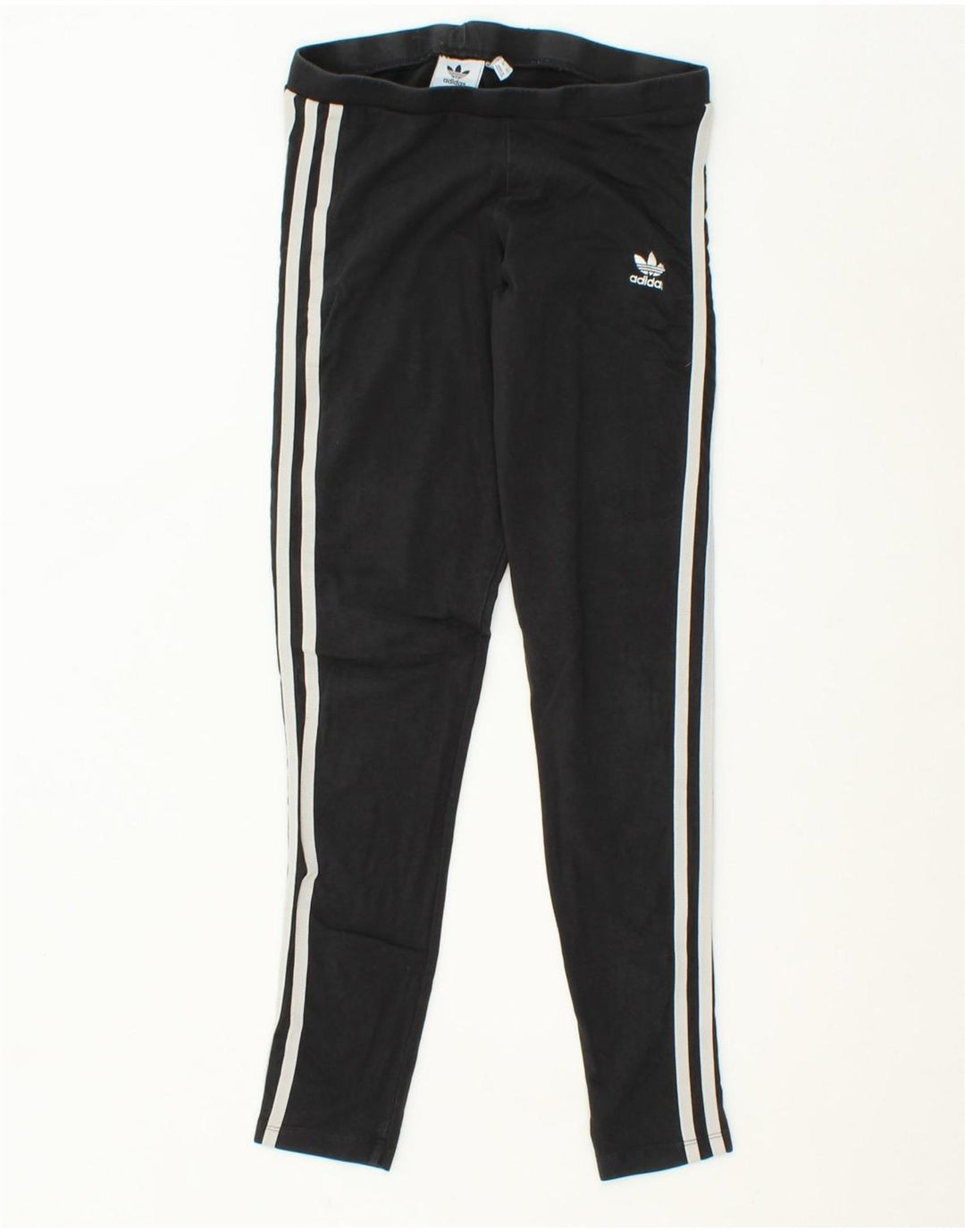 ADIDAS Womens Leggings UK 10 Small Black Cotton Vintage Adidas and Second-Hand Adidas from Messina Hembry 