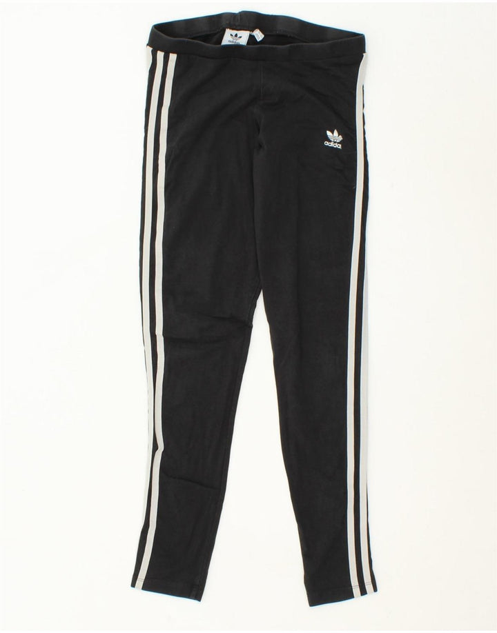 ADIDAS Womens Leggings UK 10 Small Black Cotton Vintage Adidas and Second-Hand Adidas from Messina Hembry 