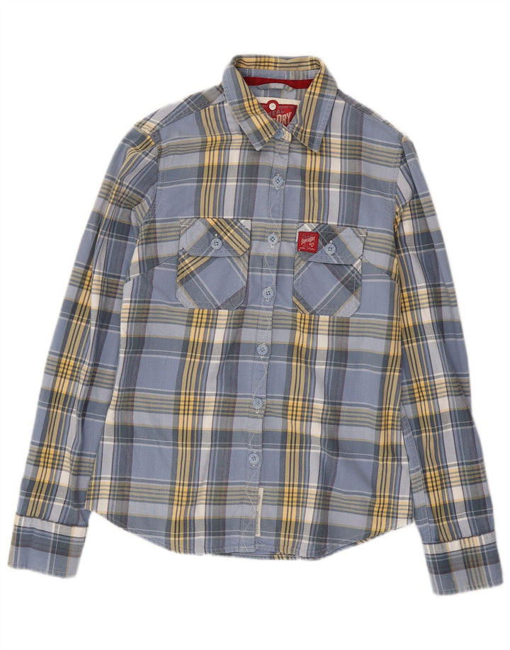 Damska koszula flanelowa Superdry Classic Lumberjack UK 12, średnia niebieska kratka