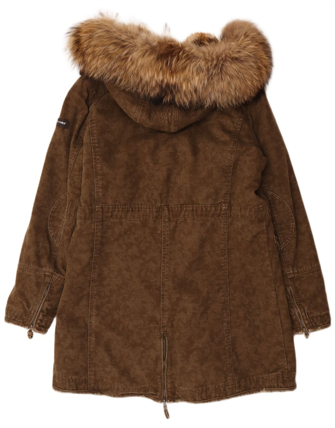 Damska kurtka parka z kapturem Frieda & Freddies EU 40, średnia bawełna khaki