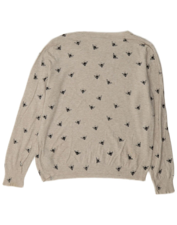Marks & Spencer Damski sweter z dekoltem w łódkę, UK 16, duży, beżowy