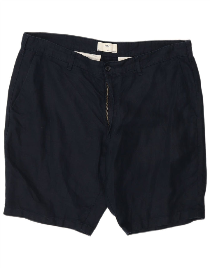 Męskie spodenki Chino Marks & Spencer W38 XL, granatowe, bawełniane