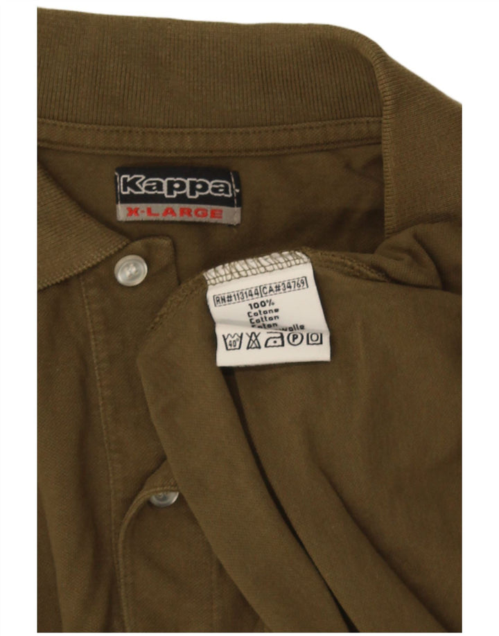 Męska koszulka polo Kappa XL, bawełniana w kolorze khaki