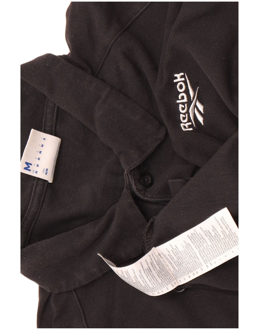 Męska koszulka polo Reebok, średnia czarna, bawełniana