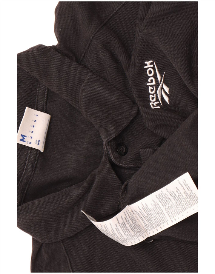 Męska koszulka polo Reebok, średnia czarna, bawełniana