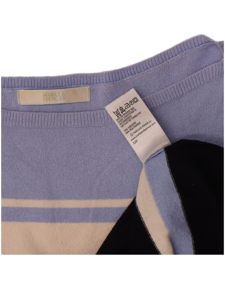 Marks & Spencer Damski sweter z dekoltem w łódkę, UK 14, średni, wielokolorowy