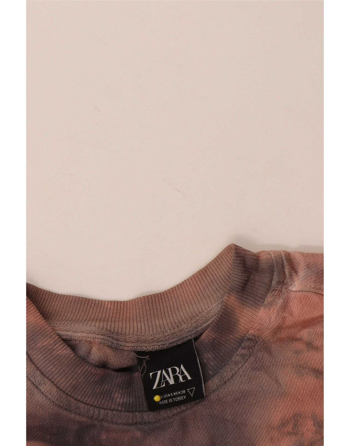 Męska bluza z grafiką o luźnym kroju Zara, mała, wielobarwna tkanina typu tie-dye