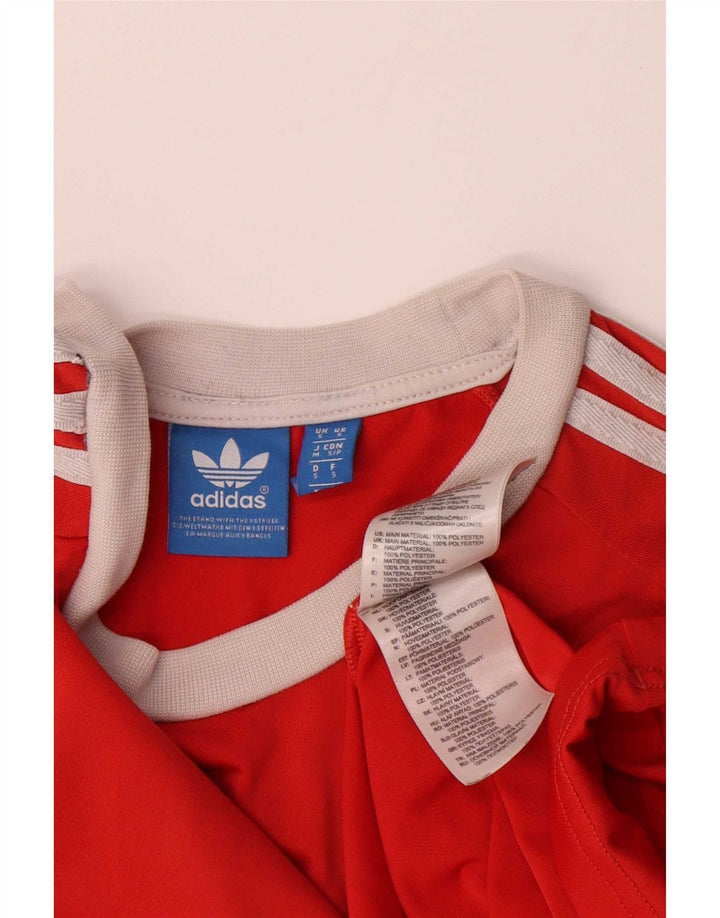 Adidas Męski T-shirt Top Mały Czerwony Poliester