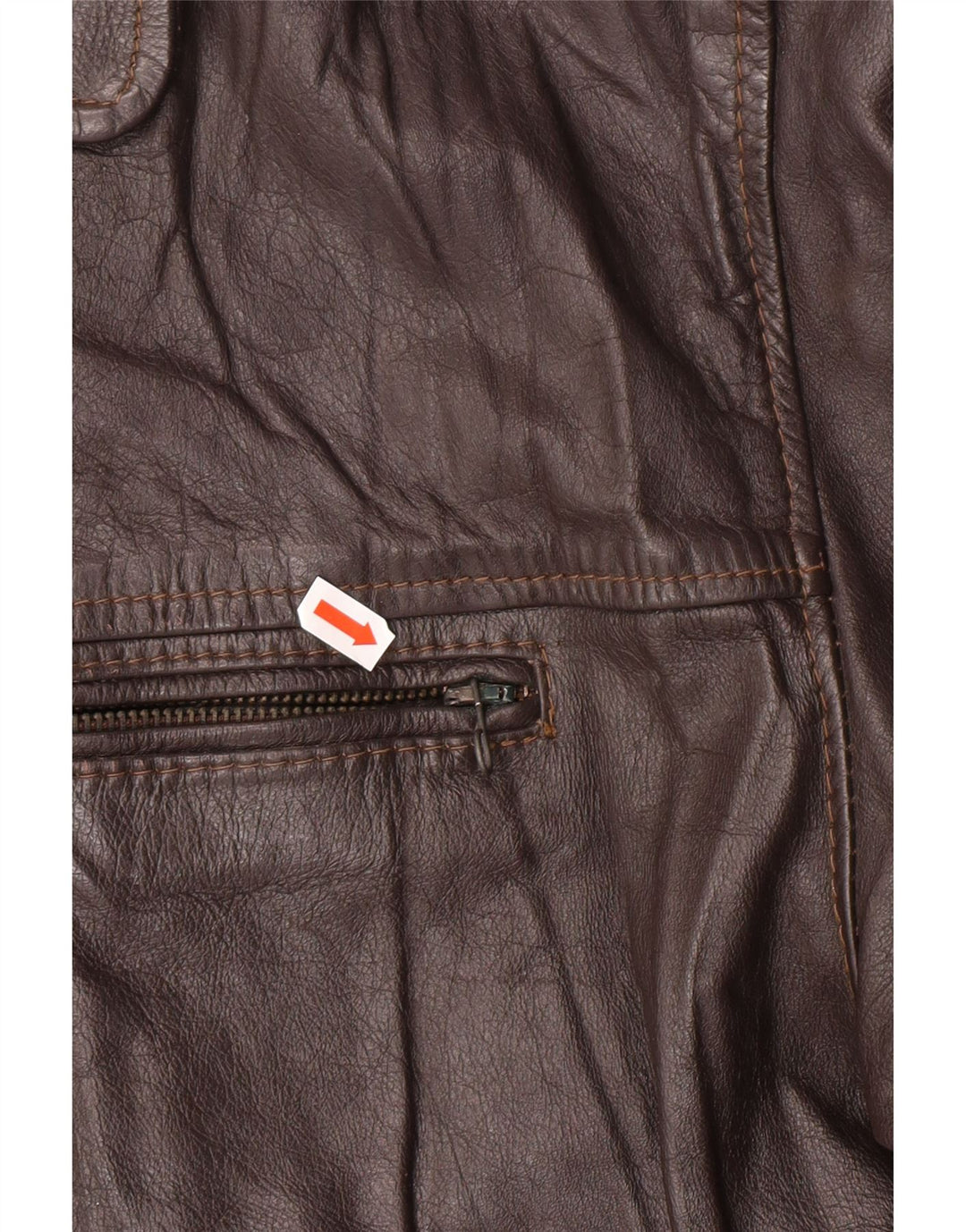 Męska kurtka skórzana VINTAGE UK 42 XL Brązowa skóra