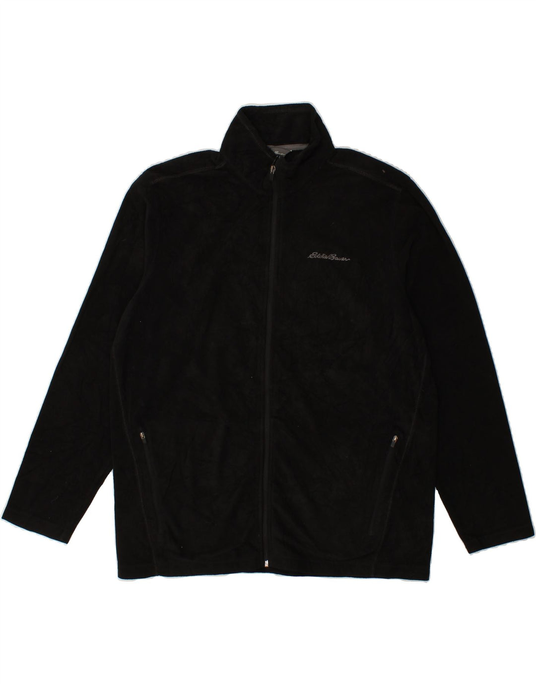 EDDIE BAUER Mens Fleece Jacket UK 40 Large Black Polyester Vintage Eddie Bauer and Second-Hand Eddie Bauer from Messina Hembry 