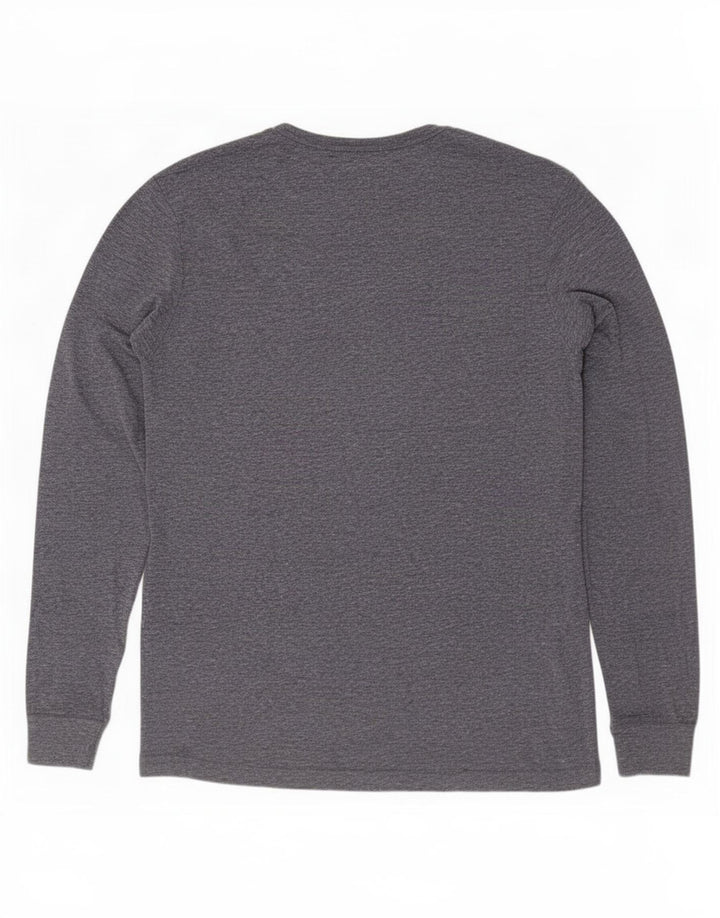 Męski top Tommy Hilfiger z długim rękawem, duży, granatowy, nakrapiany poliester