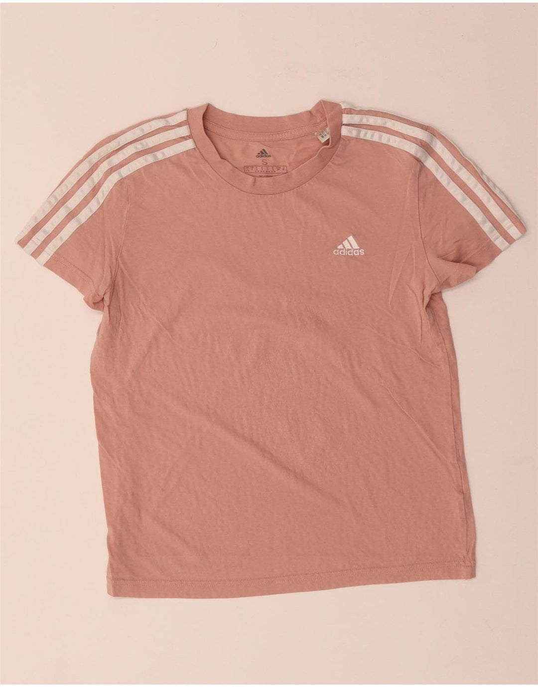 T-shirt damski ADIDAS Top UK 8/10 Mały, różowy, bawełniany