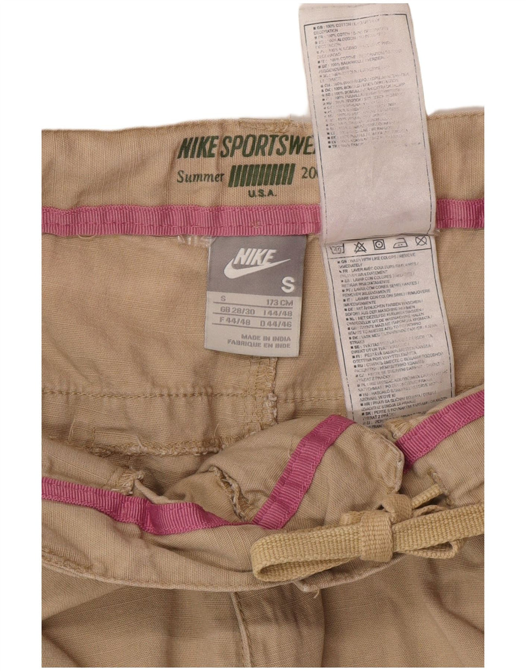 Spodenki męskie Nike Chino, małe W29, beżowe, bawełniane