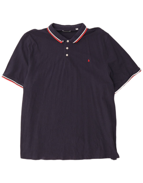 Męska koszulka polo Jack & Jones 5XL, bawełniana w granatowe paski