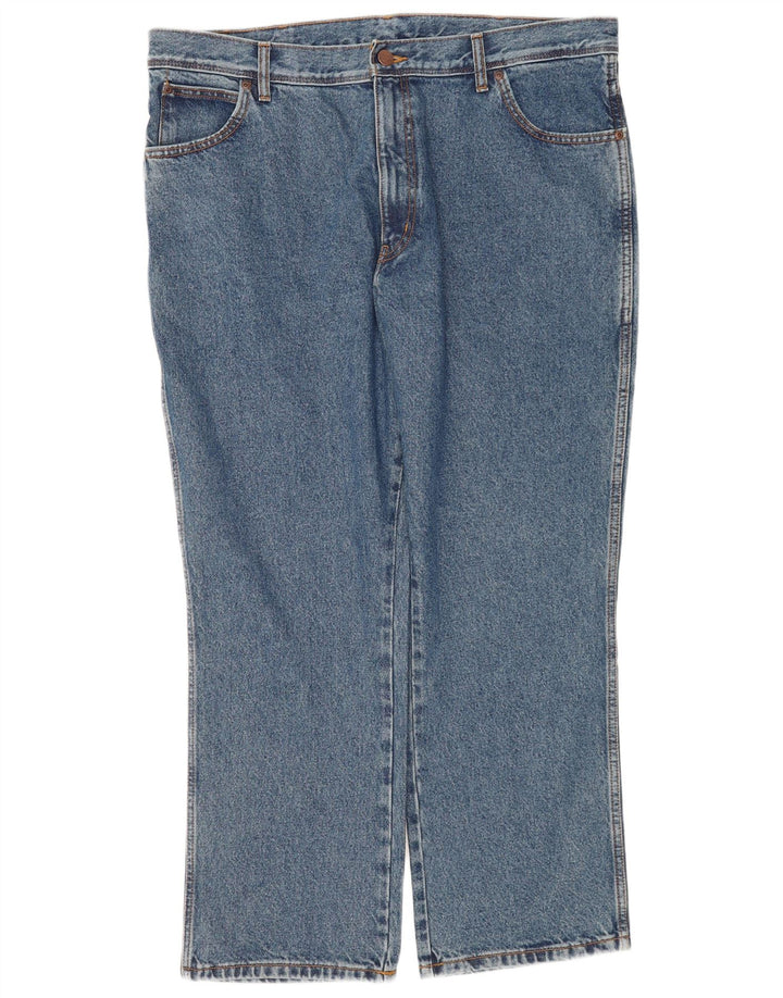 Męskie jeansy Wrangler o prostym kroju W40 L30, niebieskie, bawełniane